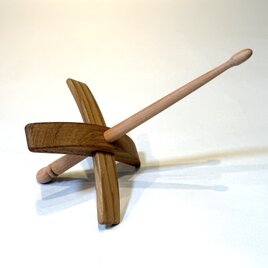 ターキッシュスピンドル　紡ぎ道具　チーク　チーク　バーチ