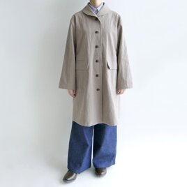 ヴィンテージ調＊国産綿麻キャンバスのスプリングコート（モカベージュ）
