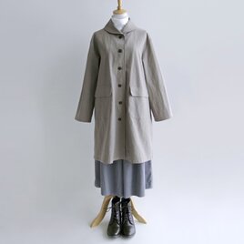国産綿麻キャンバス（ヴィンテージソフト加工）のスプリングコート＊モカベージュ