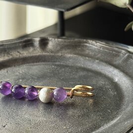 【2月の誕生石】強さとやさしさをひとつに。2月誕生石アメシストのストールピン/ショールピン