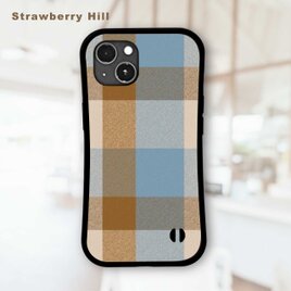 大人 の おしゃれ な チェック柄 タータン チェック 耐衝撃 グリップケース iPhoneケース