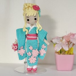 あみぐるみ・女の子✿着物のお人形さん