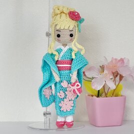あみぐるみ・女の子✿着物のお人形さん