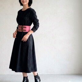 バラ柄の帯ベルト（77〜97cmサイズ※注文いただければ長さ調整いたします。）