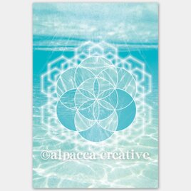 レムリアとシードオブライフ【神聖幾何学ポストカード】(2枚セット)