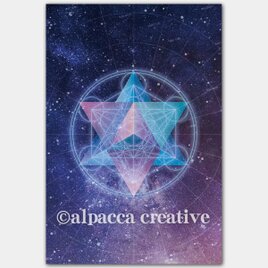 宇宙とマカバとメタトロン【神聖幾何学ポストカード】(2枚セット)