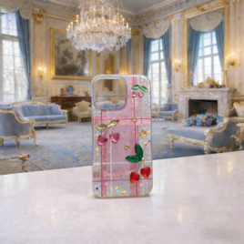 ハンドメイド スマホケース レジン 立体デコ アンティーク調 ロマンティック 大人可愛い iPhoneケース 一点物