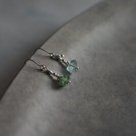 アフガニスタン産トルマリン　カレンシシルバーのピアス（silver925）orイヤリング　10月誕生石のコピー