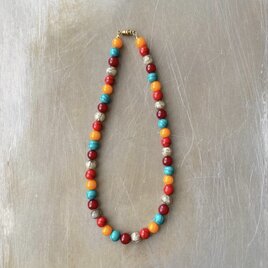 Vintage USA retro pop colorful beads necklace