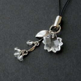 水晶の桜ストラップ《MA-118》