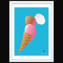 アンバランス　アイスクリーム　送料無料 　イイネたのしいポスター　ポスター　アートポスター　アート/sei検索新着順　4011