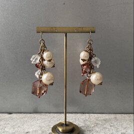 Vintage 00s USA retro bijou× pearl big pierce