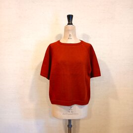 【新色♡】冷感素材＆通気性◎コットン100％ギマ加工　ラグランポンチョプルオーバー(5分袖）ダークレッド