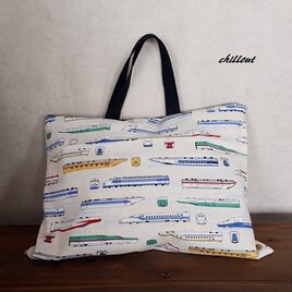 【入園・入学】新幹線：レッスンバッグ：生成【0530】