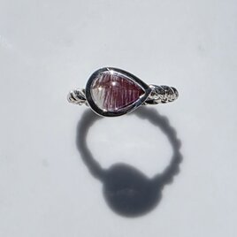 アンデシン　ラブラドライト　1.6ct　ペアシェイプカボション　シルバーSV925リング