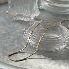 NM62-【 MONET 】モネ・ヴィンテージネックレス PATENT Gold Tone Flat Chain