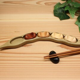 (ケースのみ)箸置きケース 『そら豆』豆形 ミニサイズ5個用　朴の木