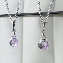 【2月の誕生石】静けさを纏う。個性を愉しむアメシスト一粒ネックレス＜宝石内部の傷（インクルージョン）あり＞