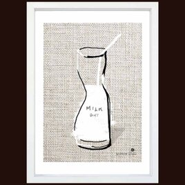 ミルクが好き　送料無料 　イイネたのしいポスター　イラスト　ポスター　アートポスター　アート/sei検索新着順　4015
