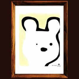 クマさんのひらめき　熊　送料無料 　イイネたのしいポスター　ポスター　アートポスター　アート/sei検索新着順　4017