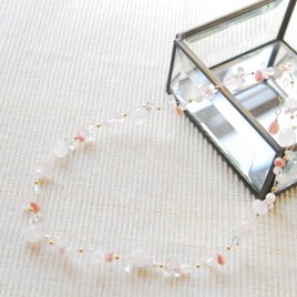 202６春色のナイロンコートワイヤーネックレス　桜１４kgf