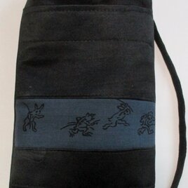 ８６３６　帯で作ったスマホポーチ