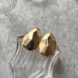 PA485-【 AVON 】エイボン・ヴィンテージピアス 1980's "Faceted Teardrop"