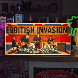 【オーダー無料】ブリティッシュロック UKロック レコード ミュージック 店舗 自宅 照明 看板 置物 雑貨 ライトBOX