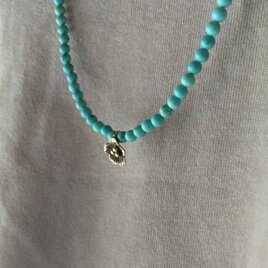 カレンsilverとターコイズ＊＊＊ネックレス＊＊＊花モチーフ