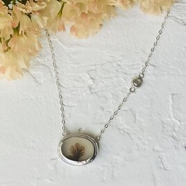 デンドリティックアゲート&ダイヤモンド・ペンダント（silver９２５）