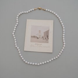 short necklace silk 淡水パール