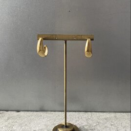 Vintage 80s-90s USA retro gold tone drop hoop pierces