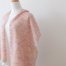 キッドモヘアとシルクの春色ストール