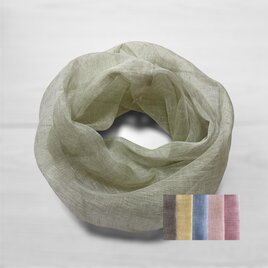 リネンガーゼスヌード◇11色◇ ふんわり軽い・かぶるだけの一重仕立て