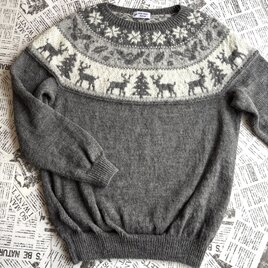 丸ヨークセーター　冬の森