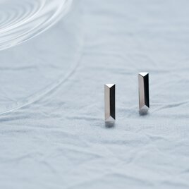 立体 スクエア ピアス シルバー925