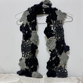 お花のニットストール