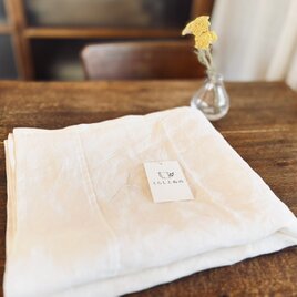 日だまりの白リネンクロス　(幅70×丈120)