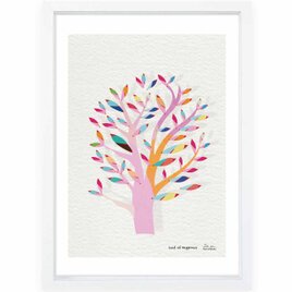 華やぐしあわせの木　送料無料 　イイネたのしいポスター　イラスト　ポスター　アートポスター　アート/sei検索新着順　3212