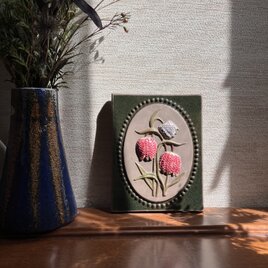 北欧＊アミガサユリの陶板｜ジィガントフタ Jie Gantofta｜陶器の壁飾り