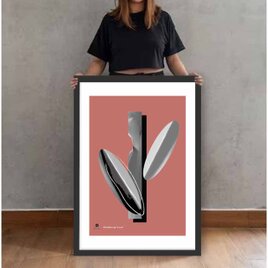 モダンリーフ　植物　送料無料 　イイネたのしいポスター　イラスト　ポスター　アートポスター　アート/sei検索新着順　3329