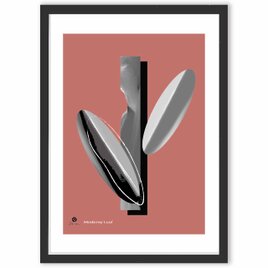 モダンリーフ　植物　送料無料 　イイネたのしいポスター　イラスト　ポスター　アートポスター　アート/sei検索新着順　3329