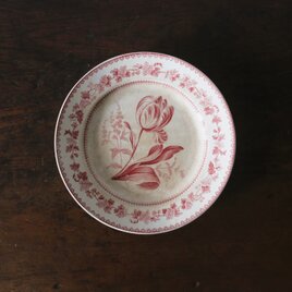 Creil クレイユ 平皿 植物柄 20.5cm フランス アンティーク a 0502341