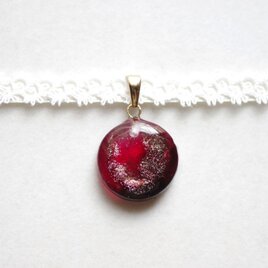 【受注製作】レジンアート　ラウンドモチーフとタティングレースとサテンリボンのチョーカー〈あやまちの痕〉