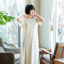 Organiccotton ルームウェアセット　B 【フラワーメッシュワンピース＋包まれるレギンス】