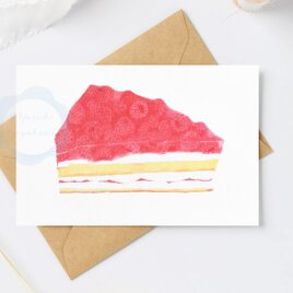 （85）ラズベリーケーキ　ポストカード　3枚セット
