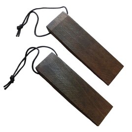 ドアストッパー  ブラウン ⑦ ドア止め  木製  2こセット くさび ウッドロック 天然杢楢無垢材