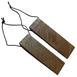 ドアストッパー  ブラウン ⑨ ドア止め  木製  2こセット くさび ウッドロック 天然杢楢無垢材