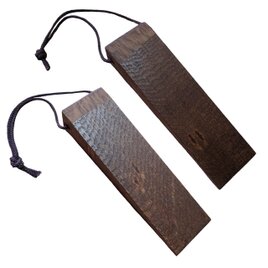 ドアストッパー  ブラウン ⑬ ドア止め  木製  2こセット くさび ウッドロック 天然杢楢無垢材