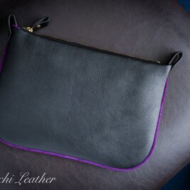 《WATERPROOF LEATHER》Noble Curve Pouch　Regular